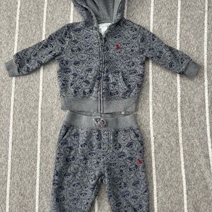 Ralph Lauren Polar Bear Hoodie and Pants 2 Piece Outfit